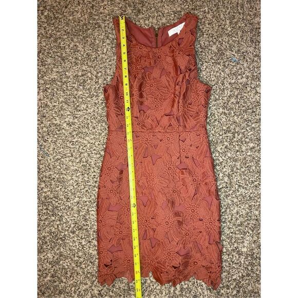 ASTR The Label Womens Mini Dress Bodycon Lace Sleeveless Brown Size Extra Small - Picture 9 of 9